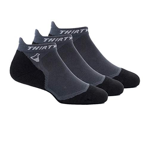 Thirty48 Ultralight Athletic Running Socks for Men and Women with Seamless Toe Moisture Wicking Cushion Padding 